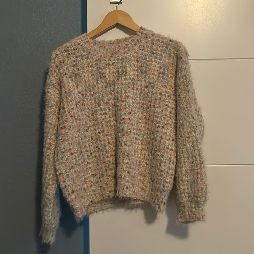 Multi colored beige sweater